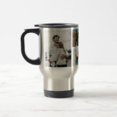 家族写真コラージュ6枚の写真とカスタム文字 トラベルマグ (左)