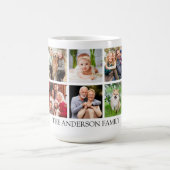 家族写真コラージュ（大） コーヒーマグカップ (中央)