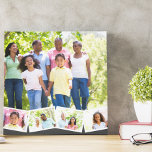 家族写真コラージュw.ジグザグフォトストリップ – グレー キャンバスプリント<br><div class="desc">このラップされたスタイリッシュキャンバスプリントを家族の写真と共にお気に入りのパーソナライズする。このテンプレートは、最大5枚の写真を追加する準備ができている。メイン写真は背景として使用され、残りの4枚は下に沿ってジグザグ状の写真片でレイアウトされる。このデザインは木炭の灰色の背景を持つ。私たちの店を参照して代替の写真の贈り物や類似の項目を参照しなさい。</div>
