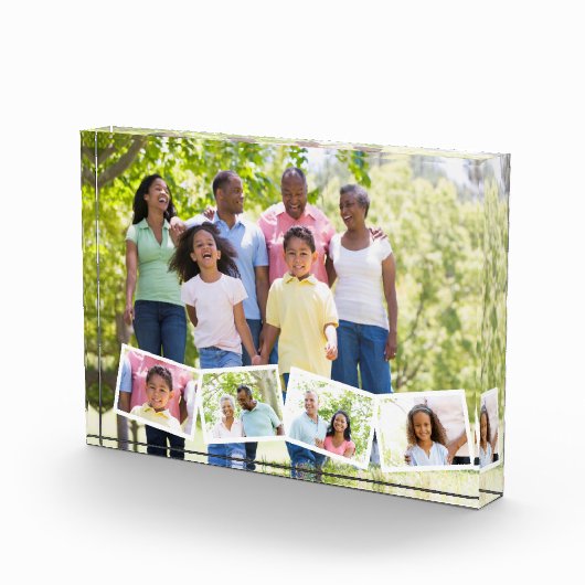 家族写真コラージュw.ジグザグフォトストリップ フォトブロック (右)