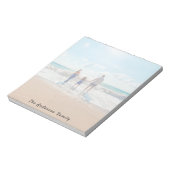 家族写真サマーバケーションモノグラム ノートパッド (回転)