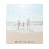 家族写真サマーバケーションモノグラム ノートパッド (正面)