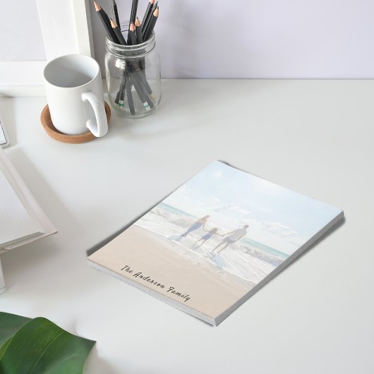 家族写真サマーバケーションモノグラム ノートパッド