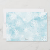 家族写真ティール（緑がかった色）ブルーピンクかわいい格言クリスマス シーズンカード (裏面)