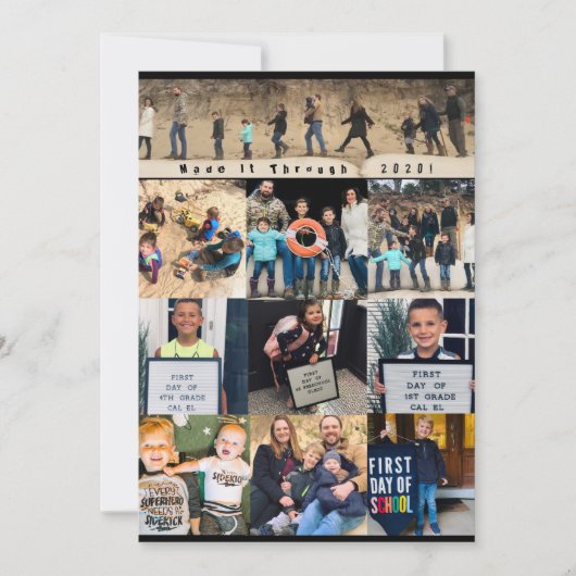 家族写真ハッピーニューイヤーイブのカード 招待状 (正面)