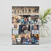 家族写真ハッピーニューイヤーイブのカード 招待状 (スタンド正面)