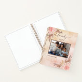 家族写真パンパスグラスバラ金ゴールドピンクの花 ノートブック (内部)
