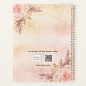 家族写真パンパスグラスバラ金ゴールドフローラ2025 プランナー手帳 (裏面)