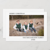 家族写真パーソナライズされた シーズンカード (正面/裏面)