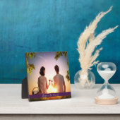 家族写真パープルモノグラム名 フォトプラーク (インサイチュ)