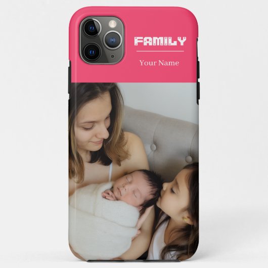 家族写真ピンク1枚 Case-Mate iPhoneケース (裏面)