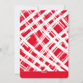 家族写真ポートレートモダン書道ネイビーブルー シーズンカード (裏面)