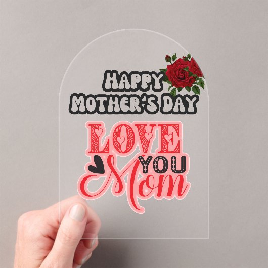 家族写真マザーズの日 アクリル招待状 (インサイチュ (ポータブル))