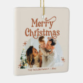 家族写真メリークリスマスオーナメント セラミックオーナメント (右)