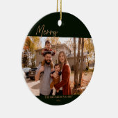 家族写真メリークリスマスオーナメント セラミックオーナメント (右)