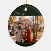 家族写真メリークリスマスオーナメント セラミックオーナメント (左)