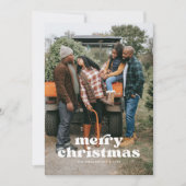 家族写真メリークリスマスカード 招待状 (正面)