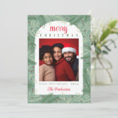 家族写真メリークリスマスホリデーカード シーズンカード (スタンド正面)