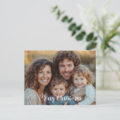 家族写真メリークリスマスホリデーポストカード シーズンポストカード (スタンド正面)