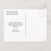 家族写真メリークリスマスホリデーポストカード シーズンポストカード (裏面)