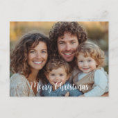 家族写真メリークリスマスホリデーポストカード シーズンポストカード (正面)