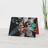 家族写真メリークリスマスホリデー シーズンカード (裏面)