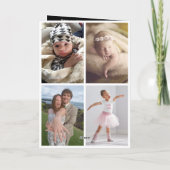 家族写真メリークリスマスレターホリデーカード シーズンカード (裏面)