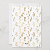 家族写真メリークリスマス金ゴールドクラフトブルー シーズンカード (裏面)