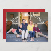 家族写真メリークリスマス シーズンカード (正面/裏面)