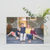 家族写真メリークリスマス シーズンカード (スタンド正面)