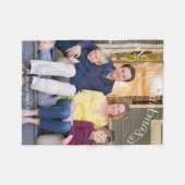 家族写真メリークリスマス フリースブランケット (正面(横))