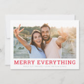 家族写真メリー全フェスティバル赤シンプル色 シーズンカード (正面)