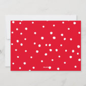 家族写真メリー全フェスティバル赤シンプル色 シーズンカード (裏面)