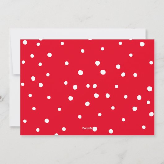 家族写真メリー全フェスティバル赤シンプル色 シーズンカード (裏面)