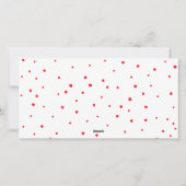 家族写真モダンタイポグラフィ赤 シーズンカード (裏面)