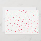 家族写真モダンミニマルタイポグラフィ赤 シーズンカード (裏面)