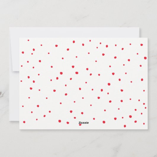 家族写真モダンミニマルタイポグラフィ赤 シーズンカード