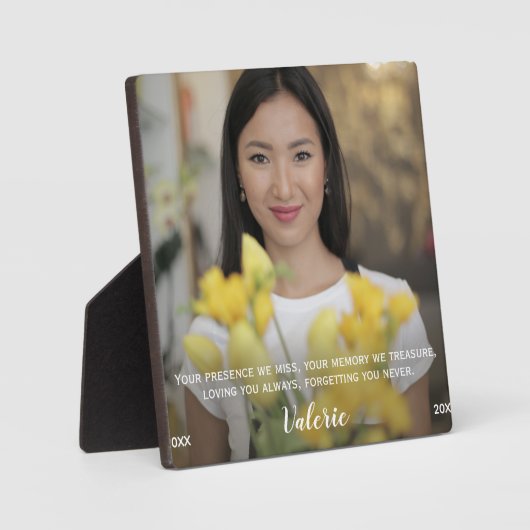 家族写真モダン記念碑 フォトプラーク (正面)