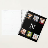家族写真モノグラムコラージュパーソナライズされた プランナー手帳 (ディスプレー)