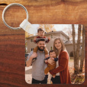 家族写真ユニークカスタム記念 キーホルダー (正面)