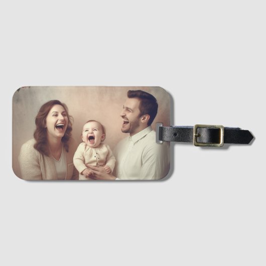 家族写真ワールドトラベラー ラゲッジタグ (正面横)