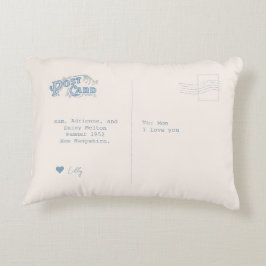 家族写真ヴィンテージ葉書枕 アクセントクッション