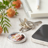 家族写真予算スペシャルカッコいい キーホルダー (側面)