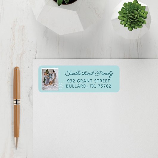 家族写真切手の配送パーソナライズされた ラベル