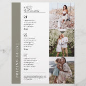 家族写真撮影料金ガイド一覧 チラシ (正面)