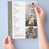 家族写真撮影料金ガイド一覧 チラシ (手)