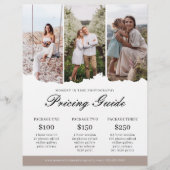 家族写真撮影料金ガイド一覧 チラシ (正面)