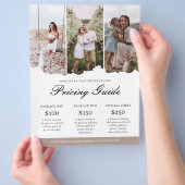 家族写真撮影料金ガイド一覧 チラシ (手)