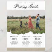 家族写真撮影料金ガイド一覧 チラシ (正面)