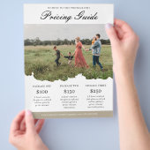 家族写真撮影料金ガイド一覧 チラシ (手)